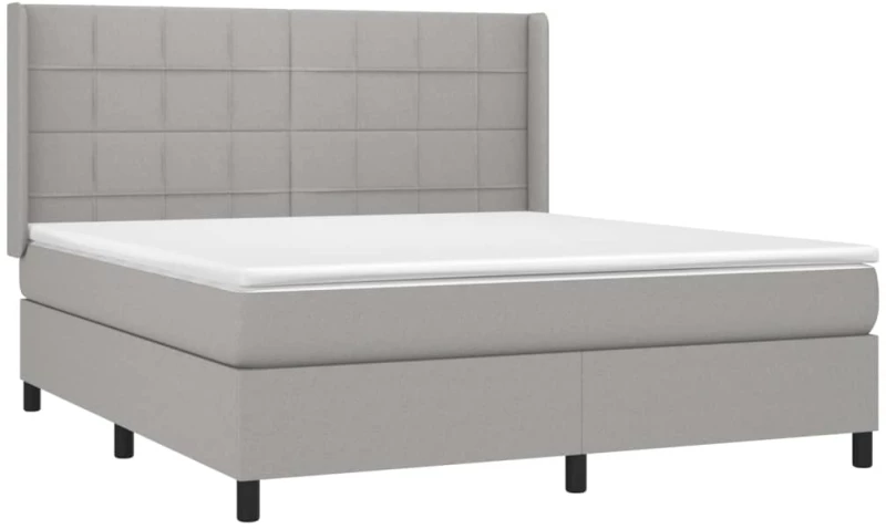 ΚΡΕΒΑΤΙ BOXSPRING ΜΕ ΣΤΡΩΜΑ & LED ΑΝ.ΓΚΡΙ 180X200ΕΚ. ΥΦΑΣΜΑΤΙΝΟ 3138333