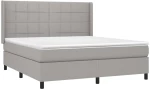 ΚΡΕΒΑΤΙ BOXSPRING ΜΕ ΣΤΡΩΜΑ & LED ΑΝ.ΓΚΡΙ 180X200ΕΚ. ΥΦΑΣΜΑΤΙΝΟ 3138333