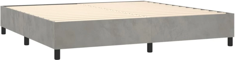 ΚΡΕΒΑΤΙ BOXSPRING ΜΕ ΣΤΡΩΜΑ ΑΝΟΙΧΤΟ ΓΚΡΙ 200X200 ΕΚ. ΒΕΛΟΥΔΙΝΟ 3143223