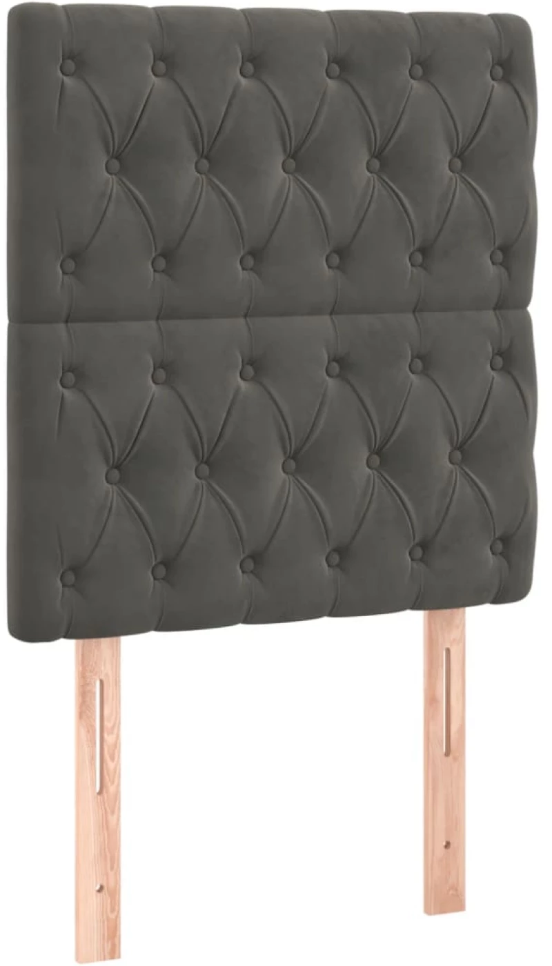 ΚΡΕΒΑΤΙ BOXSPRING ΜΕ ΣΤΡΩΜΑ & LED ΣΚ. ΓΚΡΙ 100X200ΕΚ. ΒΕΛΟΥΔΙΝΟ 3136288