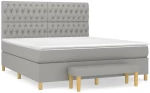 ΚΡΕΒΑΤΙ BOXSPRING ΜΕ ΣΤΡΩΜΑ ΑΝΟΙΧΤΟ ΓΚΡΙ 180X200 ΕΚ. ΥΦΑΣΜΑΤΙΝΟ 3137413