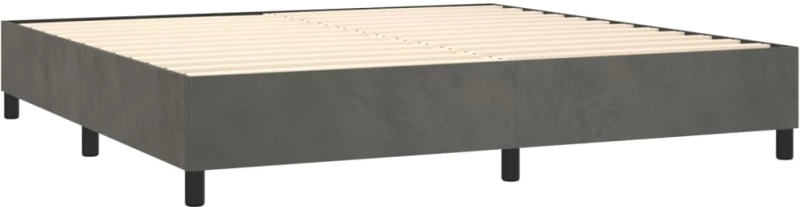 ΚΡΕΒΑΤΙ BOXSPRING ΜΕ ΣΤΡΩΜΑ & LED ΣΚ. ΓΚΡΙ 200X200ΕΚ. ΒΕΛΟΥΔΙΝΟ 3139764