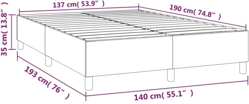 ΠΛΑΙΣΙΟ ΚΡΕΒΑΤΙΟΥ BOXSPRING ΚΑΠΟΥΤΣΙΝΟ 140X190ΕΚ. ΣΥΝΘΕΤ. ΔΕΡΜΑ 3121046