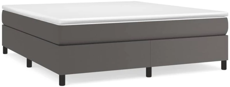 ΠΛΑΙΣΙΟ ΚΡΕΒΑΤΙΟΥ BOXSPRING ΓΚΡΙ 160X200 ΕΚ. ΣΥΝΘΕΤΙΚΟ ΔΕΡΜΑ 3121057