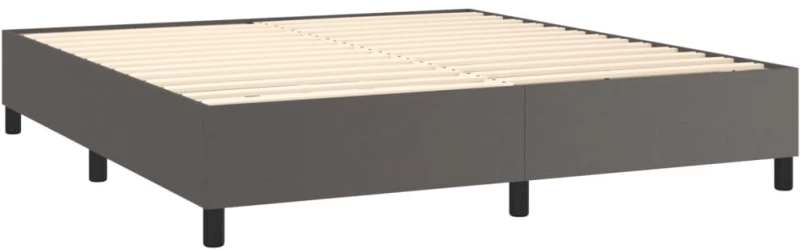 ΠΛΑΙΣΙΟ ΚΡΕΒΑΤΙΟΥ BOXSPRING ΓΚΡΙ 160X200 ΕΚ. ΣΥΝΘΕΤΙΚΟ ΔΕΡΜΑ 3121057