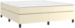ΠΛΑΙΣΙΟ ΚΡΕΒΑΤΙΟΥ BOXSPRING ΚΡΕΜ 180X200 ΕΚ. ΣΥΝΘΕΤΙΚΟ ΔΕΡΜΑ 3121061