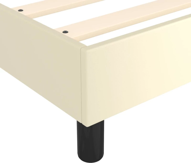 ΠΛΑΙΣΙΟ ΚΡΕΒΑΤΙΟΥ BOXSPRING ΚΡΕΜ 180X200 ΕΚ. ΣΥΝΘΕΤΙΚΟ ΔΕΡΜΑ 3121061