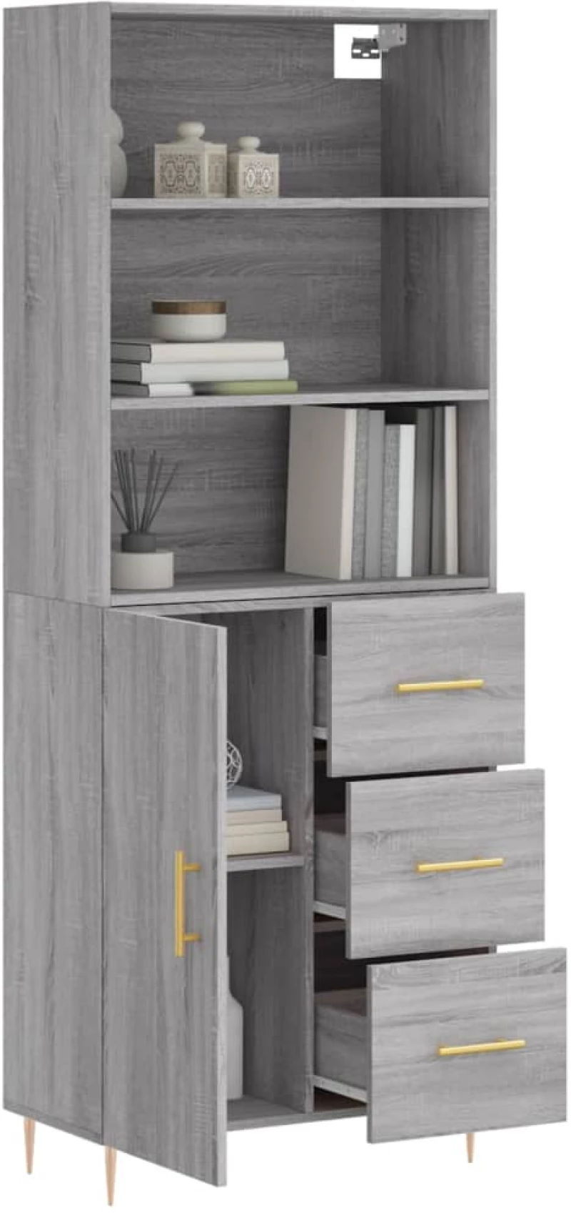 ΝΤΟΥΛΑΠΙ ΓΚΡΙ SONOMA 69,5 X 34 X 180 ΕΚ. ΕΠΕΞΕΡΓΑΣΜΕΝΟ ΞΥΛΟ 3189435