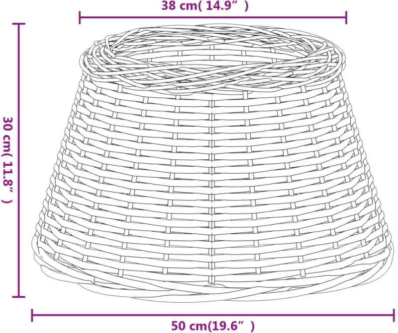ΚΑΠΕΛΟ ΦΩΤΙΣΤΙΚΟΥ ΛΕΥΚΟ Ø50X30 ΕΚ. ΑΠΟ WICKER 364387