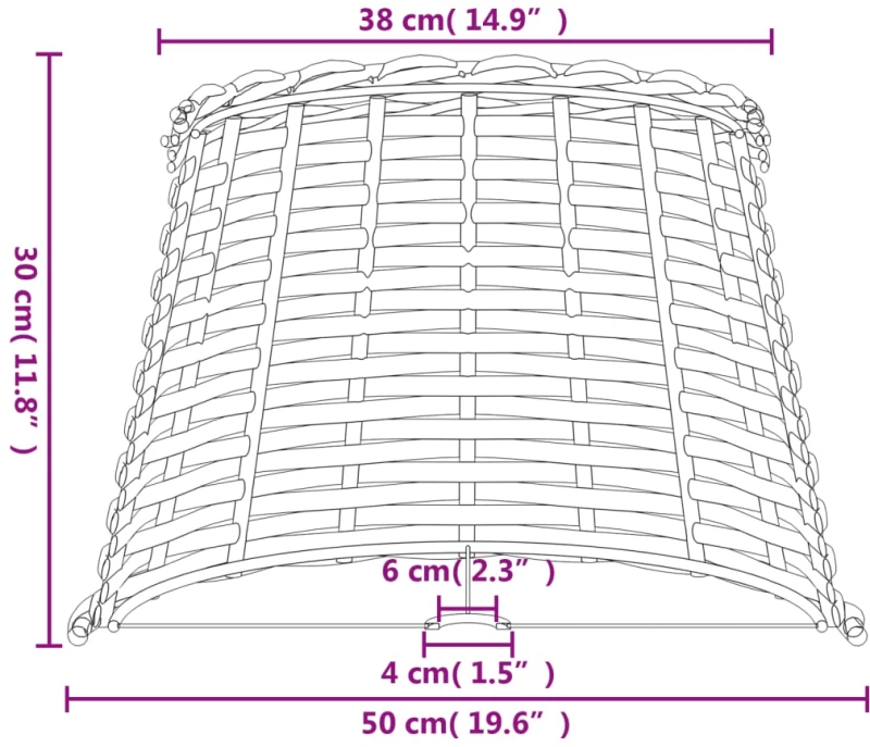 ΚΑΠΕΛΟ ΦΩΤΙΣΤΙΚΟΥ ΛΕΥΚΟ Ø50X30 ΕΚ. ΑΠΟ WICKER 364387
