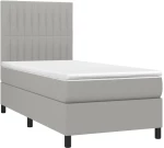 ΚΡΕΒΑΤΙ BOXSPRING ΜΕ ΣΤΡΩΜΑ & LED ΑΝ.ΓΚΡΙ 90X190 ΕΚ. ΥΦΑΣΜΑΤΙΝΟ 3134997