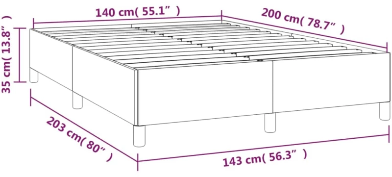 ΚΡΕΒΑΤΙ BOXSPRING ΜΕ ΣΤΡΩΜΑ ΣΚΟΥΡΟ ΚΑΦΕ 140X200 ΕΚ ΥΦΑΣΜΑΤΙΝΟ 3144525