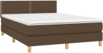 ΚΡΕΒΑΤΙ BOXSPRING ΜΕ ΣΤΡΩΜΑ ΣΚΟΥΡΟ ΚΑΦΕ 140X200 ΕΚ ΥΦΑΣΜΑΤΙΝΟ 3140540