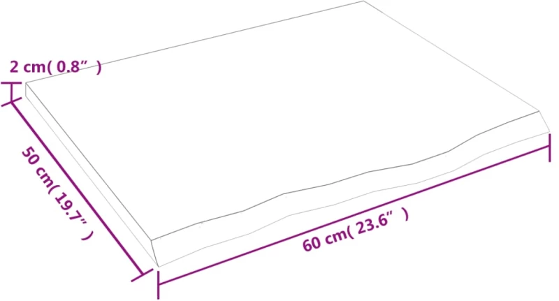 ΡΑΦΙ ΤΟΙΧΟΥ ΑΝΟΙΧΤΟ ΚΑΦΕ 60X50X2 ΕΚ. ΕΠΕΞΕΡΓ. ΜΑΣΙΦ ΞΥΛΟ ΔΡΥΟΣ 363650