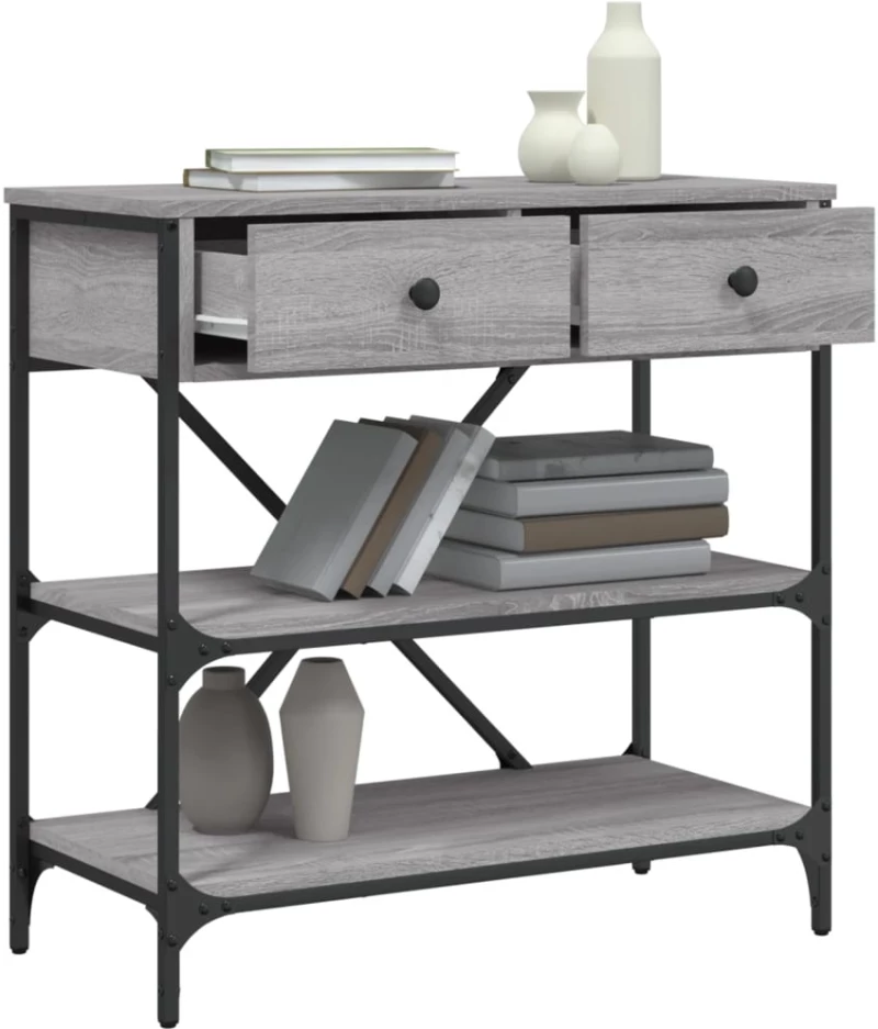 ΤΡΑΠΕΖΙ ΚΟΝΣΟΛΑ ΓΚΡΙ SONOMA 75X34,5X75 ΕΚ. ΕΠΕΞΕΡΓΑΣΜΕΝΟ ΞΥΛΟ 833411