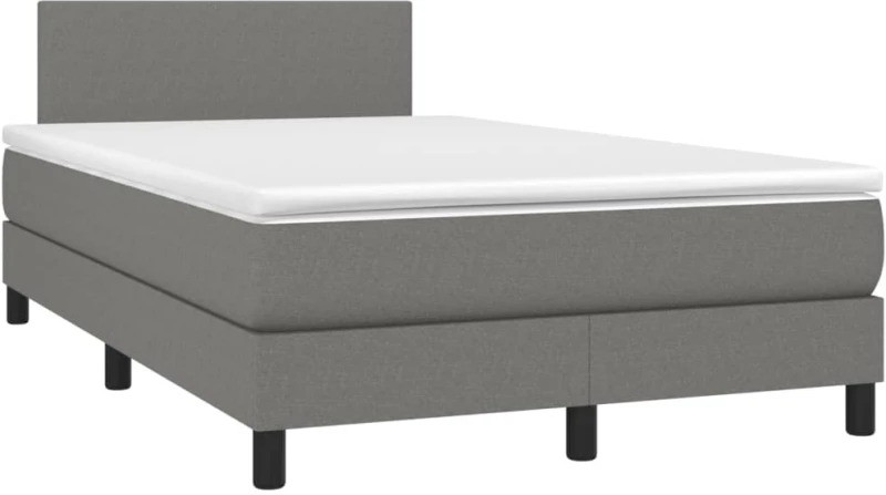 ΚΡΕΒΑΤΙ BOXSPRING ΜΕ ΣΤΡΩΜΑ & LED ΣΚ.ΓΚΡΙ 120X200 ΕΚ ΥΦΑΣΜΑΤΙΝΟ 3132982
