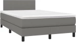 ΚΡΕΒΑΤΙ BOXSPRING ΜΕ ΣΤΡΩΜΑ & LED ΣΚ.ΓΚΡΙ 120X200 ΕΚ ΥΦΑΣΜΑΤΙΝΟ 3132982