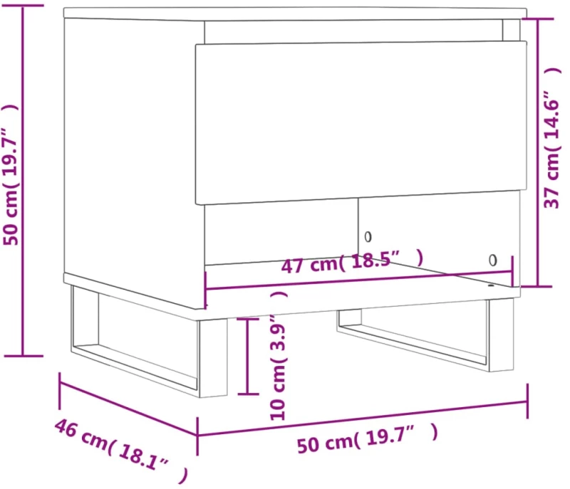 ΤΡΑΠΕΖΑΚΙΑ ΣΑΛΟΝΙΟΥ 2 ΤΕΜ ΓΚΡΙ ΣΚΥΡΟΔ. 50X46X50 ΕΚ. ΕΠΕΞ. ΞΥΛΟ 830933
