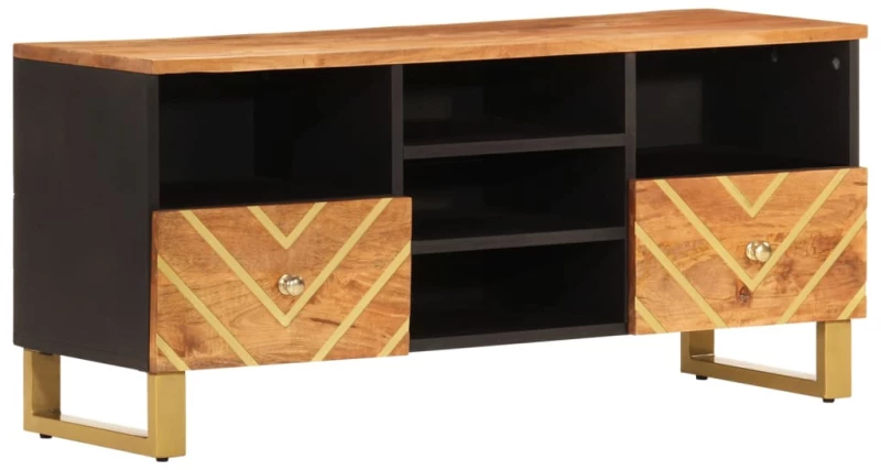 ΈΠΙΠΛΟ ΤΗΛΕΟΡΑΣΗΣ ΚΑΦΕ/ΜΑΥΡΟ 100X33,5X46 ΕΚ. ΜΑΣΙΦ ΞΥΛΟ ΜΑΝΓΚΟ 356801