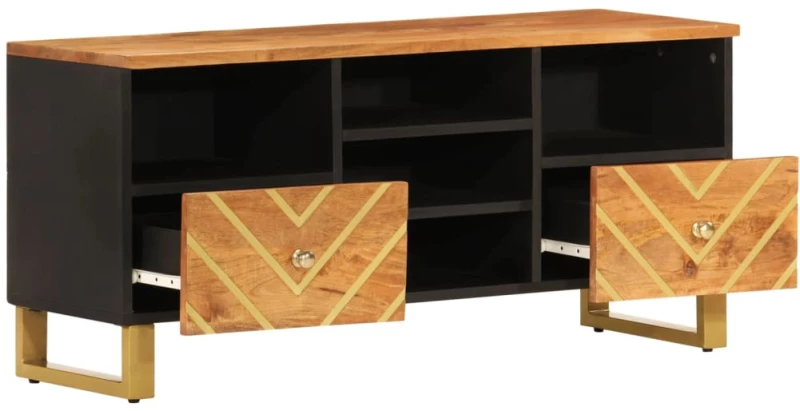 ΈΠΙΠΛΟ ΤΗΛΕΟΡΑΣΗΣ ΚΑΦΕ/ΜΑΥΡΟ 100X33,5X46 ΕΚ. ΜΑΣΙΦ ΞΥΛΟ ΜΑΝΓΚΟ 356801
