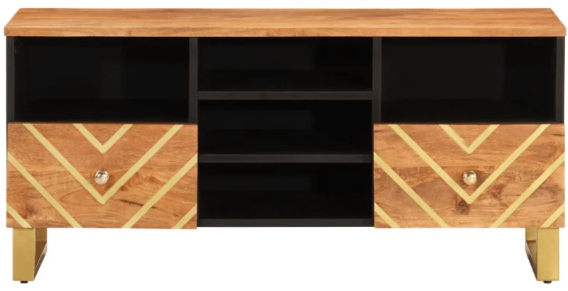 ΈΠΙΠΛΟ ΤΗΛΕΟΡΑΣΗΣ ΚΑΦΕ/ΜΑΥΡΟ 100X33,5X46 ΕΚ. ΜΑΣΙΦ ΞΥΛΟ ΜΑΝΓΚΟ 356801