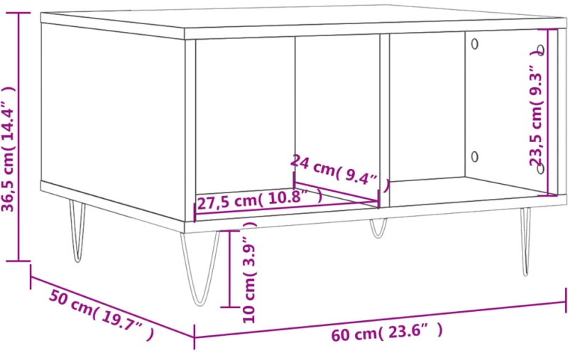 ΤΡΑΠΕΖΑΚΙ ΣΑΛΟΝΙΟΥ SONOMA ΔΡΥΣ 60X50X36,5ΕΚ. ΕΠΕΞΕΡΓΑΣΜΕΝΟ ΞΥΛΟ 830543