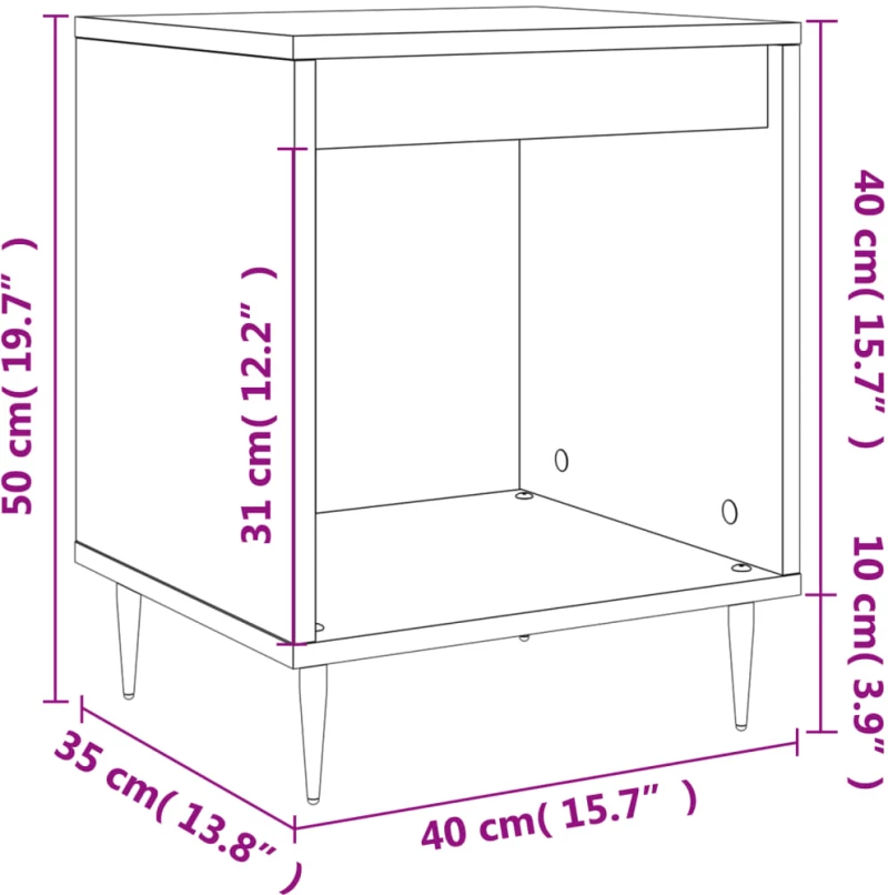ΚΟΜΟΔΙΝΑ 2 ΤΕΜ. ΓΚΡΙ ΣΚΥΡΟΔΕΜΑΤΟΣ 40X35X50 ΕΚ. ΕΠΕΞΕΡΓ. ΞΥΛΟ 830709