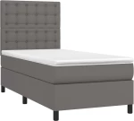 ΚΡΕΒΑΤΙ BOXSPRING ΜΕ ΣΤΡΩΜΑ ΓΚΡΙ 100X200ΕΚ. ΑΠΟ ΣΥΝΘΕΤΙΚΟ ΔΕΡΜΑ 3142831