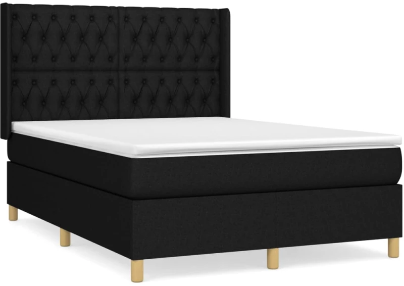 ΚΡΕΒΑΤΙ BOXSPRING ΜΕ ΣΤΡΩΜΑ ΜΑΥΡΟ 140X190 ΕΚ. ΥΦΑΣΜΑΤΙΝΟ 3132227