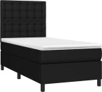 ΚΡΕΒΑΤΙ BOXSPRING ΜΕ ΣΤΡΩΜΑ & LED ΜΑΥΡΟ 100X200 ΕΚ. ΥΦΑΣΜΑΤΙΝΟ 3135175