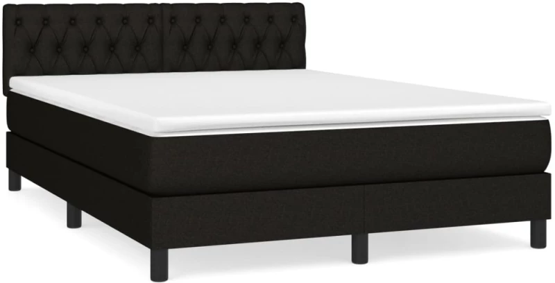 ΚΡΕΒΑΤΙ BOXSPRING ΜΕ ΣΤΡΩΜΑ ΜΑΥΡΟ 140X190 ΕΚ. ΥΦΑΣΜΑΤΙΝΟ 3140291