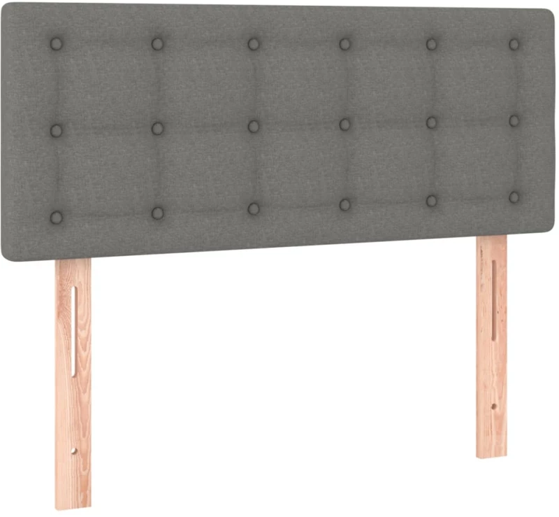 ΚΡΕΒΑΤΙ BOXSPRING ΜΕ ΣΤΡΩΜΑ ΣΚΟΥΡΟ ΓΚΡΙ 90X190 ΕΚ. ΥΦΑΣΜΑΤΙΝΟ 3130554