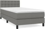 ΚΡΕΒΑΤΙ BOXSPRING ΜΕ ΣΤΡΩΜΑ ΣΚΟΥΡΟ ΓΚΡΙ 90X200 ΕΚ. ΥΦΑΣΜΑΤΙΝΟ 3140346