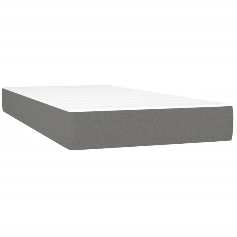 ΚΡΕΒΑΤΙ BOXSPRING ΜΕ ΣΤΡΩΜΑ ΣΚΟΥΡΟ ΓΚΡΙ 90X200 ΕΚ. ΥΦΑΣΜΑΤΙΝΟ 3140346