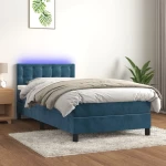 ΚΡΕΒΑΤΙ BOXSPRING ΜΕ ΣΤΡΩΜΑ & LED ΣΚ. ΜΠΛΕ 80X200 ΕΚ. ΒΕΛΟΥΔΙΝΟ 3134613