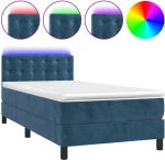 ΚΡΕΒΑΤΙ BOXSPRING ΜΕ ΣΤΡΩΜΑ & LED ΣΚ. ΜΠΛΕ 80X200 ΕΚ. ΒΕΛΟΥΔΙΝΟ 3134613