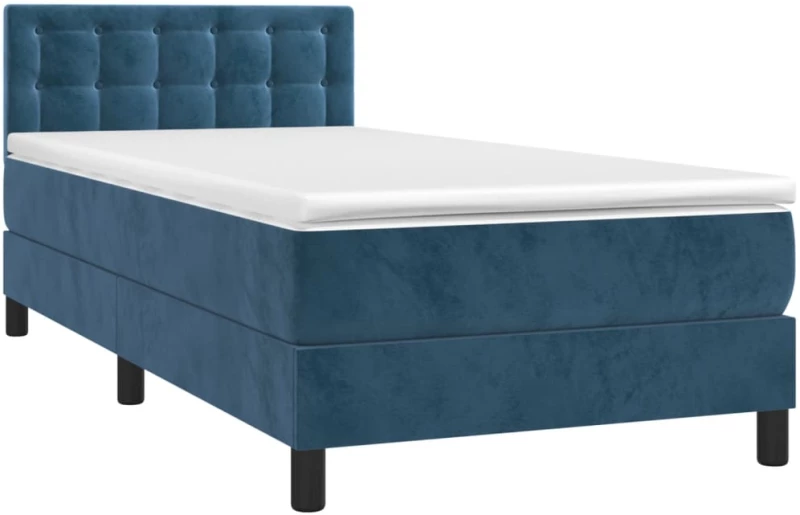 ΚΡΕΒΑΤΙ BOXSPRING ΜΕ ΣΤΡΩΜΑ & LED ΣΚ. ΜΠΛΕ 80X200 ΕΚ. ΒΕΛΟΥΔΙΝΟ 3134613