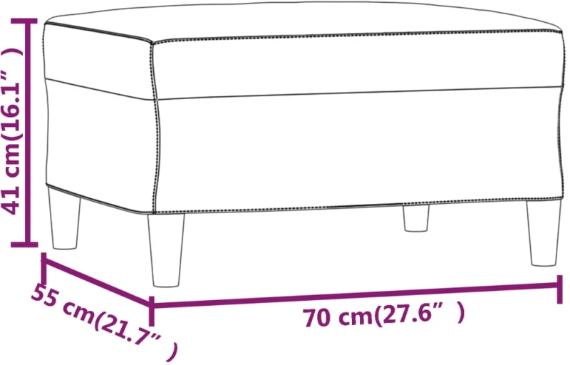 ΥΠΟΠΟΔΙΟ ΚΑΠΟΥΤΣΙΝΟ 70X55X41 ΕΚ. ΑΠΟ ΣΥΝΘΕΤΙΚΟ ΔΕΡΜΑ 349316