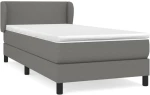 ΚΡΕΒΑΤΙ BOXSPRING ΜΕ ΣΤΡΩΜΑ ΣΚΟΥΡΟ ΓΚΡΙ 90X200 ΕΚ. ΥΦΑΣΜΑΤΙΝΟ 3126054