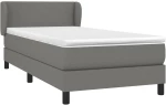 ΚΡΕΒΑΤΙ BOXSPRING ΜΕ ΣΤΡΩΜΑ ΣΚΟΥΡΟ ΓΚΡΙ 90X200 ΕΚ. ΥΦΑΣΜΑΤΙΝΟ 3126054