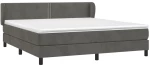 ΚΡΕΒΑΤΙ BOXSPRING ΜΕ ΣΤΡΩΜΑ ΣΚΟΥΡΟ ΓΚΡΙ 180X200 ΕΚ. ΒΕΛΟΥΔΙΝΟ 3127446