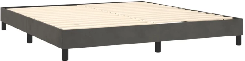 ΚΡΕΒΑΤΙ BOXSPRING ΜΕ ΣΤΡΩΜΑ ΣΚΟΥΡΟ ΓΚΡΙ 180X200 ΕΚ. ΒΕΛΟΥΔΙΝΟ 3127446