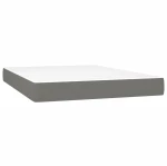 ΚΡΕΒΑΤΙ BOXSPRING ΜΕ ΣΤΡΩΜΑ ΣΚΟΥΡΟ ΓΚΡΙ 140X190 ΕΚ. ΥΦΑΣΜΑΤΙΝΟ 3131426