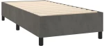 ΚΡΕΒΑΤΙ BOXSPRING ΜΕ ΣΤΡΩΜΑ ΣΚΟΥΡΟ ΓΚΡΙ 90X190 ΕΚ. ΒΕΛΟΥΔΙΝΟ 3132592