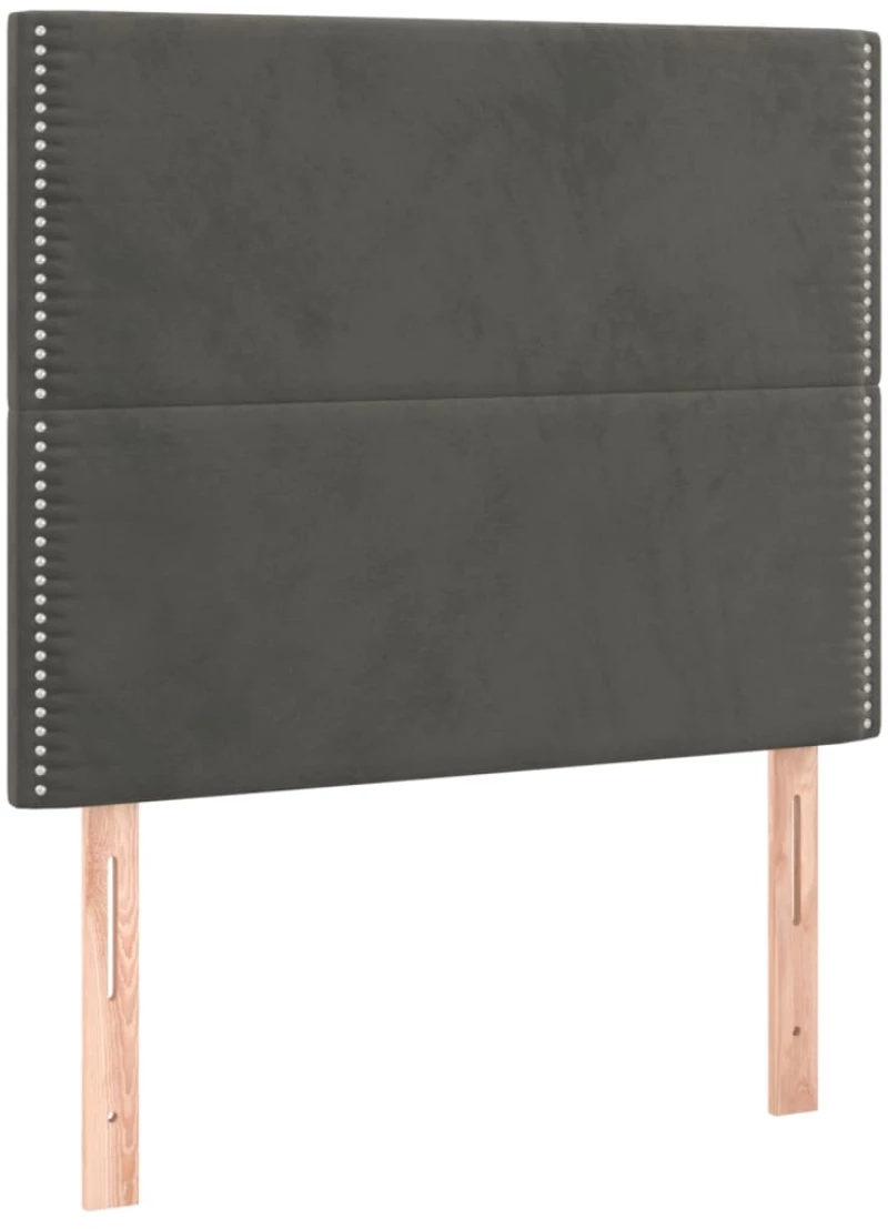 ΚΡΕΒΑΤΙ BOXSPRING ΜΕ ΣΤΡΩΜΑ ΣΚΟΥΡΟ ΓΚΡΙ 90X190 ΕΚ. ΒΕΛΟΥΔΙΝΟ 3132592