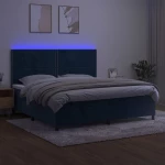 ΚΡΕΒΑΤΙ BOXSPRING ΜΕ ΣΤΡΩΜΑ & LED ΣΚ. ΜΠΛΕ 200X200ΕΚ. ΒΕΛΟΥΔΙΝΟ 3136087