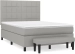 ΚΡΕΒΑΤΙ BOXSPRING ΜΕ ΣΤΡΩΜΑ ΑΝΟΙΧΤΟ ΓΚΡΙ 140X200 ΕΚ. ΥΦΑΣΜΑΤΙΝΟ 3136597