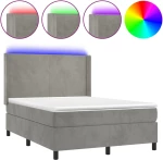 ΚΡΕΒΑΤΙ BOXSPRING ΜΕ ΣΤΡΩΜΑ&LED ΑΝ. ΓΚΡΙ 140X190 ΕΚ. ΒΕΛΟΥΔΙΝΟ 3139439