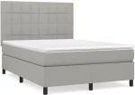 ΚΡΕΒΑΤΙ BOXSPRING ΜΕ ΣΤΡΩΜΑ ΑΝΟΙΧΤΟ ΓΚΡΙ 140X200 ΕΚ. ΥΦΑΣΜΑΤΙΝΟ 3141777
