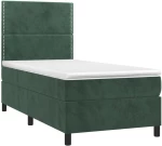 ΚΡΕΒΑΤΙ BOXSPRING ΜΕ ΣΤΡΩΜΑ ΣΚΟΥΡΟ ΠΡΑΣΙΝΟ 100X200ΕΚ. ΒΕΛΟΥΔΙΝΟ 3142950